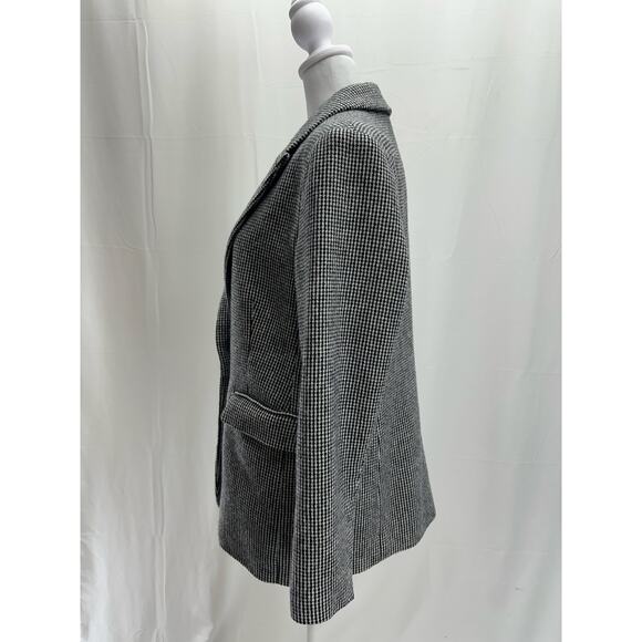 Banana Republic black white wool blend blazer 8 - Picture 3 of 5